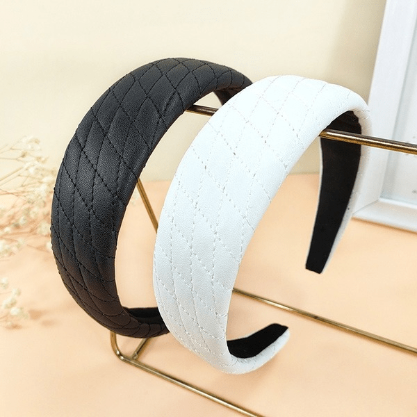 Wholesale White Leather Headband JDC-HD-O350 Headband 潮炫 Wholesale Jewelry JoyasDeChina Joyas De China