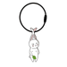 Wholesale white leather key chain JDC-KC-Bam010 Keychains 捌门 Wholesale Jewelry JoyasDeChina Joyas De China