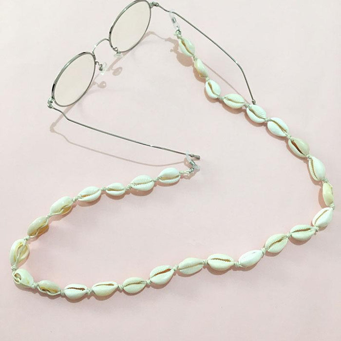 Bulk Jewelry Wholesale white natural shell hand-woven glasses JDC-MC-HW018 Wholesale factory from China YIWU China