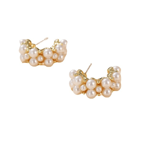 Wholesale White Pearl Earring Set JDC-ES-F623 Earrings 韩之尚 Wholesale Jewelry JoyasDeChina Joyas De China