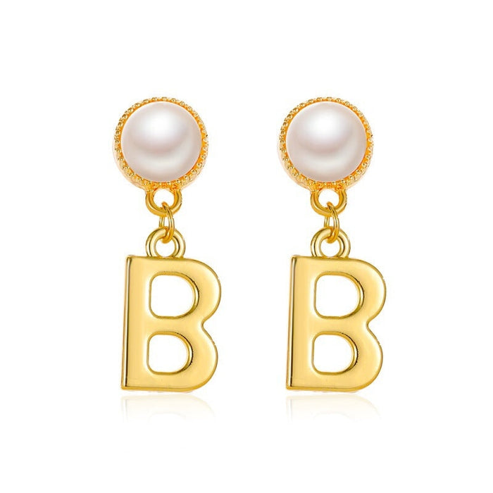 Wholesale white pearl earrings JDC-ES-D762 Earrings 晴雯 Wholesale Jewelry JoyasDeChina Joyas De China