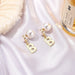 Wholesale white pearl earrings JDC-ES-D762 Earrings 晴雯 Wholesale Jewelry JoyasDeChina Joyas De China