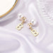 Wholesale white pearl earrings JDC-ES-D762 Earrings 晴雯 Wholesale Jewelry JoyasDeChina Joyas De China