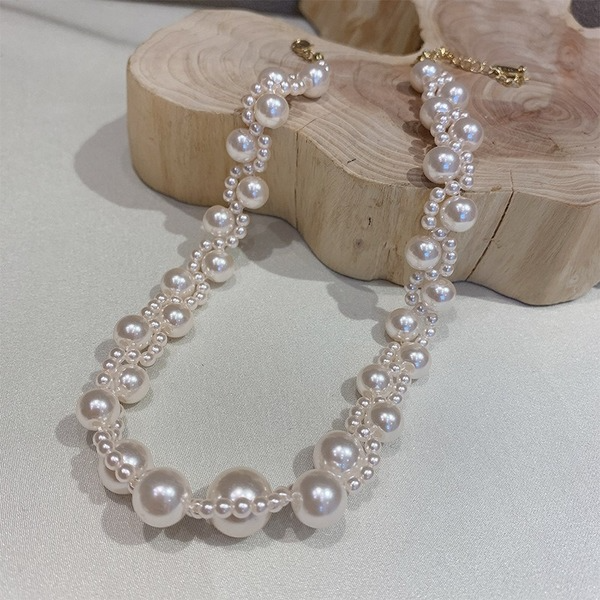 Bulk Jewelry Wholesale white pearl luxury pearl necklace JDC-NE-BY040 Wholesale factory from China YIWU China