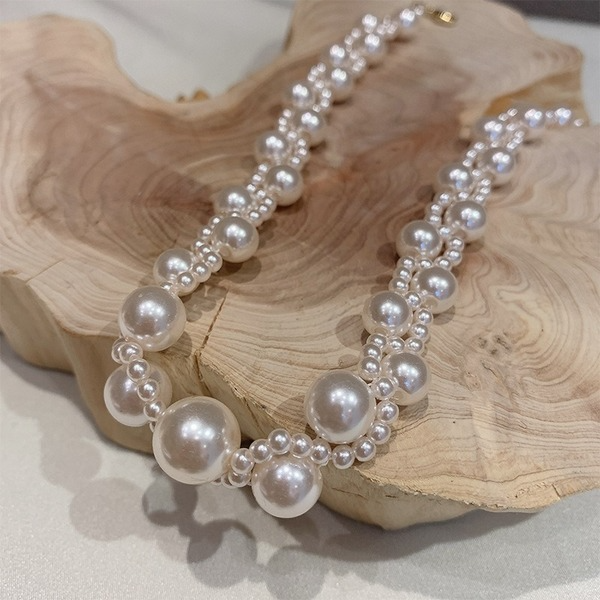 Bulk Jewelry Wholesale white pearl luxury pearl necklace JDC-NE-BY040 Wholesale factory from China YIWU China