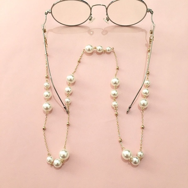 Bulk Jewelry Wholesale white pearl pearl glasses chain JDC-MC-HW003 Wholesale factory from China YIWU China