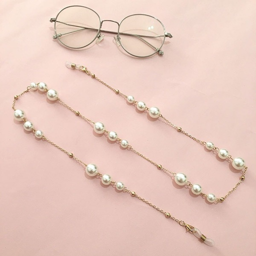 Bulk Jewelry Wholesale white pearl pearl glasses chain JDC-MC-HW003 Wholesale factory from China YIWU China