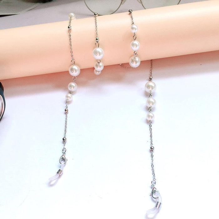 Bulk Jewelry Wholesale white pearl pearl glasses chain JDC-MC-HW003 Wholesale factory from China YIWU China