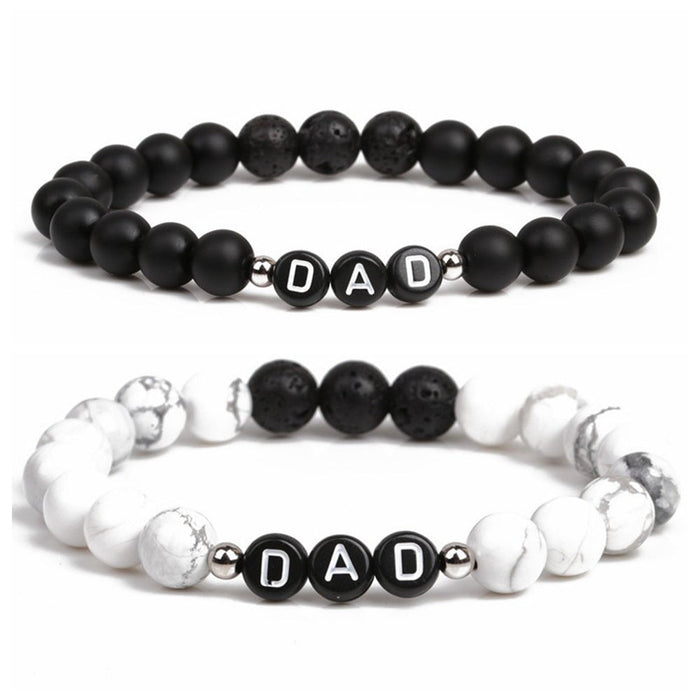 Wholesale White Pine Dumb Volcano Stone Beaded Mother's Day Bracelet JDC-BT-ChanX006 Bracelet 昌鑫 Wholesale Jewelry JoyasDeChina Joyas De China