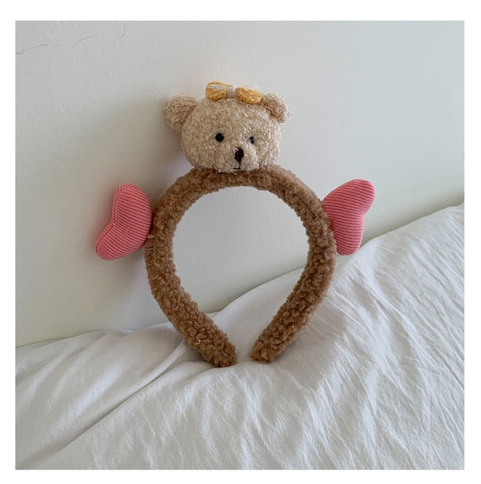 Wholesale white plush bear hair hoop (F)JDC-HD-GSXP009 Headband 宏鑫 3#brown Wholesale Jewelry JoyasDeChina Joyas De China