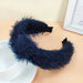 Wholesale white plush hair hoops JDC-HD-O370 Headband 潮炫 Navy Wholesale Jewelry JoyasDeChina Joyas De China