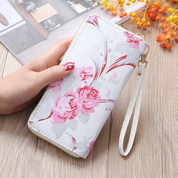 Bulk Jewelry Wholesale white print single pull wallet JDC-WT-lx007 Wholesale factory from China YIWU China