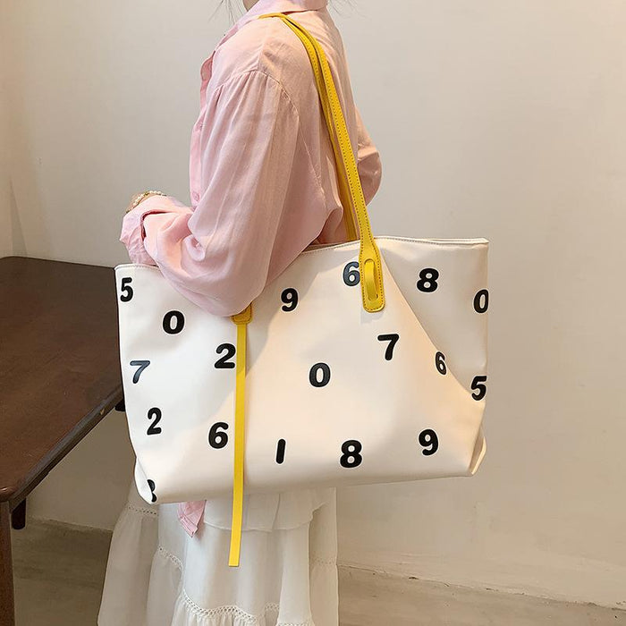 Bulk Jewelry Wholesale white PU digital print one-shoulder hand-held Ms. Todt bag JDC-LB-ZM075 Wholesale factory from China YIWU China