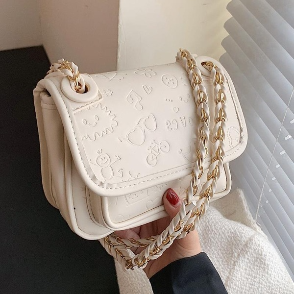 Bulk Jewelry Wholesale white PU shoulder messenger bag JDC-LB-ZM034 Wholesale factory from China YIWU China