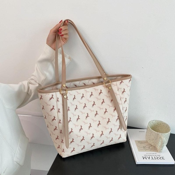 Bulk Jewelry Wholesale white PU shoulder tote bag JDC-LB-ZM071 Wholesale factory from China YIWU China