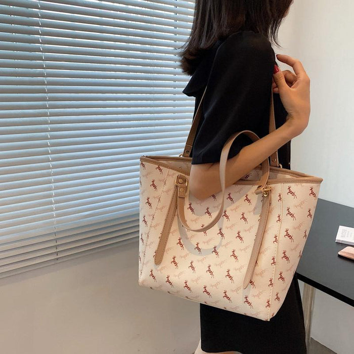 Bulk Jewelry Wholesale white PU shoulder tote bag JDC-LB-ZM071 Wholesale factory from China YIWU China