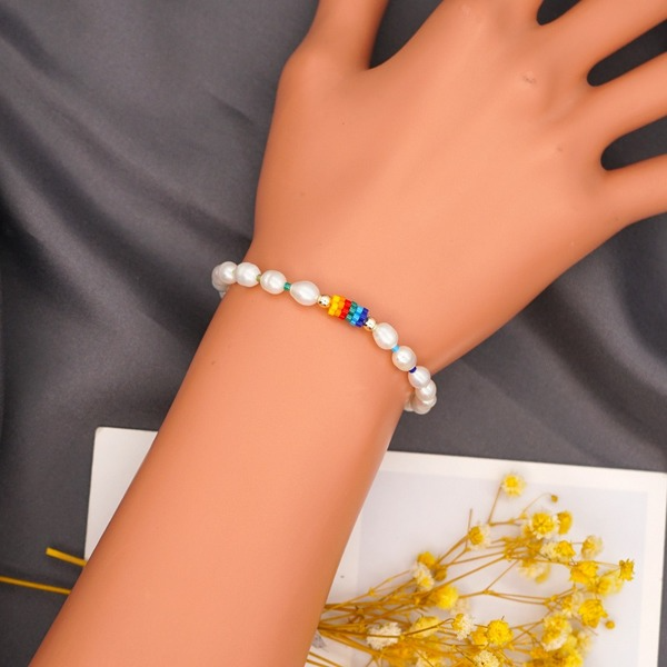 Bulk Jewelry Wholesale white rainbow Pearl Bracelet JDC-gbh343 Wholesale factory from China YIWU China