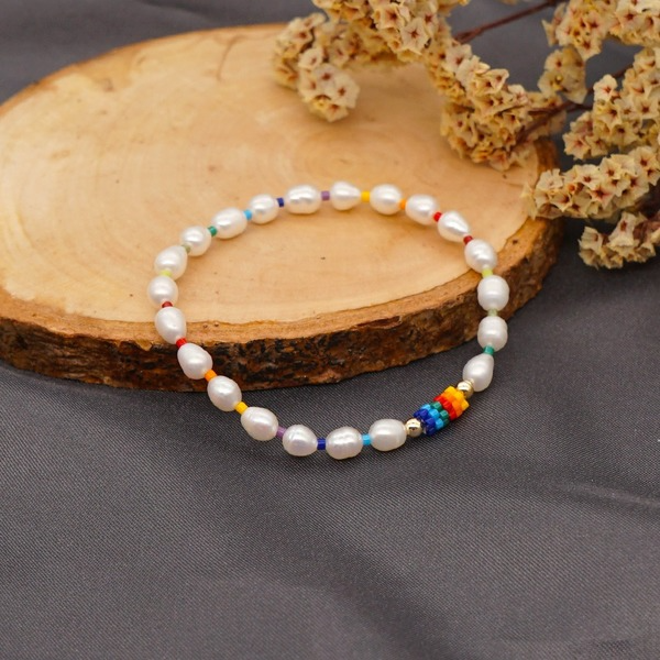 Bulk Jewelry Wholesale white rainbow Pearl Bracelet JDC-gbh343 Wholesale factory from China YIWU China