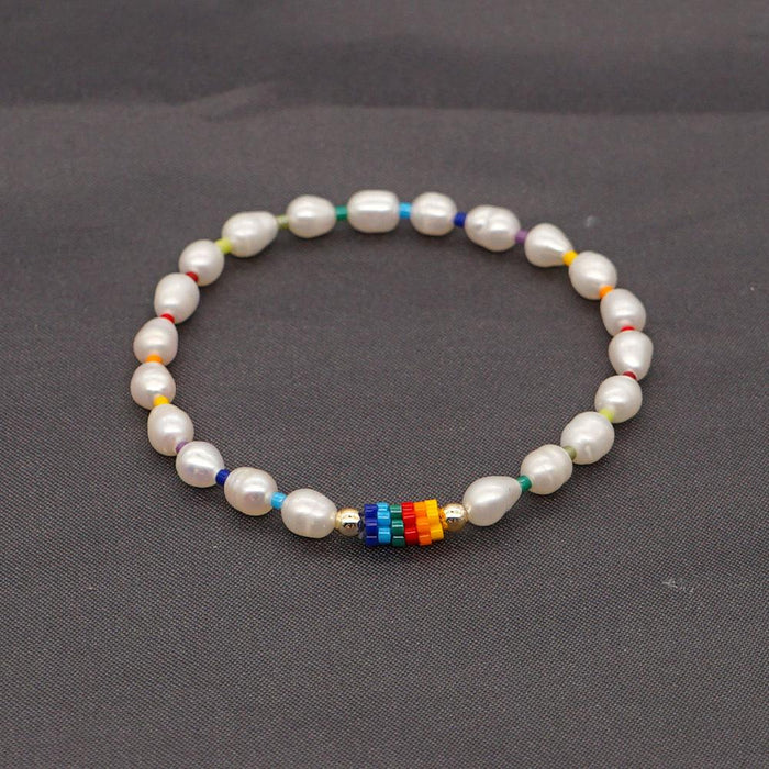 Bulk Jewelry Wholesale white rainbow Pearl Bracelet JDC-gbh343 Wholesale factory from China YIWU China