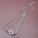 Wholesale white rhinestone anklet JDC-AS-Bis003 Anklet 碧莎 silver Wholesale Jewelry JoyasDeChina Joyas De China