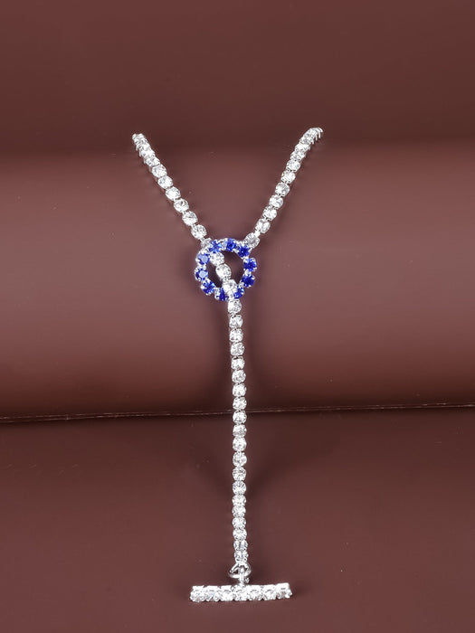 Wholesale White Rhinestone Anklet JDC-AS-Bis004 Anklet 碧莎 2 Wholesale Jewelry JoyasDeChina Joyas De China