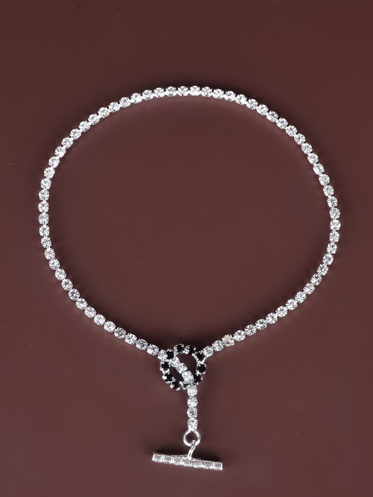 Wholesale White Rhinestone Anklet JDC-AS-Bis004 Anklet 碧莎 Wholesale Jewelry JoyasDeChina Joyas De China