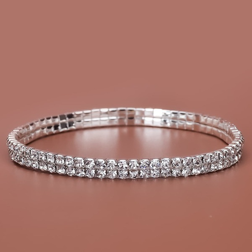 Wholesale white rhinestone anklet JDC-AS-Bis005 Anklet 碧莎 Wholesale Jewelry JoyasDeChina Joyas De China