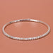 Wholesale white rhinestone anklet JDC-AS-Bis005 Anklet 碧莎 AB drill row - Silver Wholesale Jewelry JoyasDeChina Joyas De China