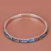 Wholesale white rhinestone anklet JDC-AS-Bis005 Anklet 碧莎 Color diamond second row-silver Wholesale Jewelry JoyasDeChina Joyas De China