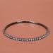 Wholesale white rhinestone anklet JDC-AS-Bis005 Anklet 碧莎 White diamond row-gun black Wholesale Jewelry JoyasDeChina Joyas De China