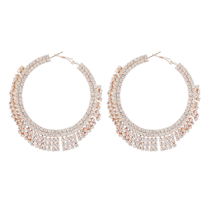 Wholesale White Rhinestone Earrings JDC-ES-JL923 Earrings 氿乐 Wholesale Jewelry JoyasDeChina Joyas De China