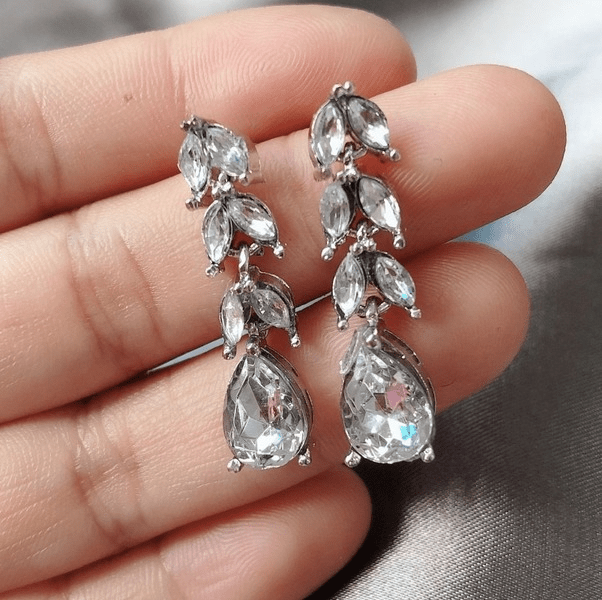 Wholesale White Rhinestone Earrings JDC-ES-Saip018 Earrings 赛蒲 Wholesale Jewelry JoyasDeChina Joyas De China