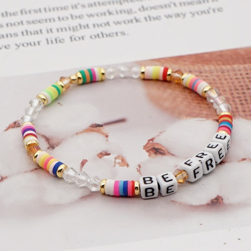 Bulk Jewelry Wholesale white sand beach wind crystal soft pottery bracelet JDC-gbh332 Wholesale factory from China YIWU China