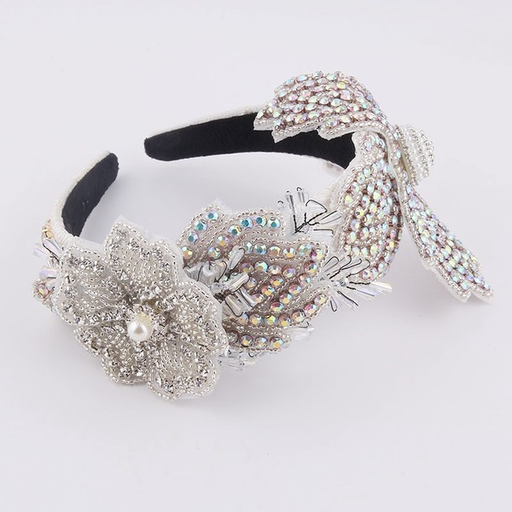 Bulk Jewelry Wholesale white soft pottery rhinestone pearl flower hairband JDC-HD-JB021 Wholesale factory from China YIWU China