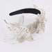 Bulk Jewelry Wholesale white soft pottery rhinestone pearl flower hairband JDC-HD-JB021 Wholesale factory from China YIWU China