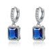 Wholesale White Sterling Silver Earrings JDC-ES-BLX074 Earrings 宝来兴 blue Wholesale Jewelry JoyasDeChina Joyas De China