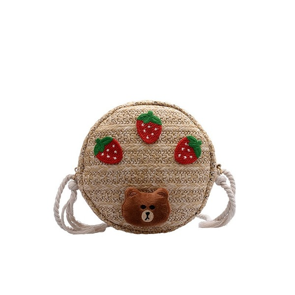 Bulk Jewelry Wholesale white straw strawberry rabbit straw lady bag JDC-LB-ZM002 Wholesale factory from China YIWU China