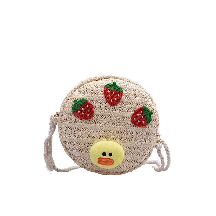 Bulk Jewelry Wholesale white straw strawberry rabbit straw lady bag JDC-LB-ZM002 Wholesale factory from China YIWU China