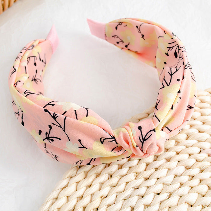 Wholesale wide brim fabric flower headband JDC-HD-JK-001 Headband 际恺 pink Wholesale Jewelry JoyasDeChina Joyas De China