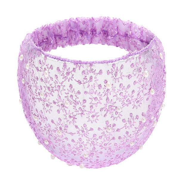Wholesale wide-brimmed pearl red hair band JDC-HD-Chunj002 Headband 纯界 purple Wholesale Jewelry JoyasDeChina Joyas De China
