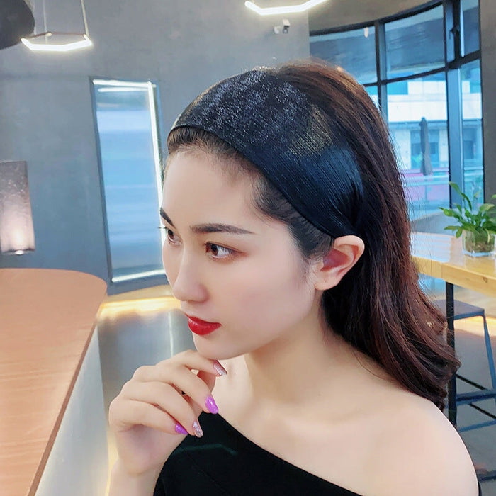 Wholesale wide-brimmed pure bright color hair band JDC-HD-Chunj008 Headband 纯界 Black Wholesale Jewelry JoyasDeChina Joyas De China