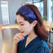 Wholesale wide-brimmed pure bright color hair band JDC-HD-Chunj008 Headband 纯界 Navy Wholesale Jewelry JoyasDeChina Joyas De China