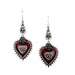 Wholesale wild rose heart shape blood colored eye drop oil bat alloy stud earrings JDC-ES-YYFF002 Earrings 燕羽飞飞 Wholesale Jewelry JoyasDeChina Joyas De China