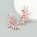 Wholesale Wing Shape Boho Color Rhinestone Alloy Earrings JDC-ES-JL936 Earrings 氿乐 pink Wholesale Jewelry JoyasDeChina Joyas De China