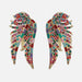 Wholesale Wings Alloy Rhinestone Glass Earrings JDC-ES-ZhanS002 Earrings 瞻盛 Wholesale Jewelry JoyasDeChina Joyas De China