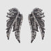 Wholesale Wings Alloy Rhinestone Glass Earrings JDC-ES-ZhanS002 Earrings 瞻盛 black Wholesale Jewelry JoyasDeChina Joyas De China