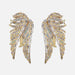 Wholesale Wings Alloy Rhinestone Glass Earrings JDC-ES-ZhanS002 Earrings 瞻盛 white Wholesale Jewelry JoyasDeChina Joyas De China