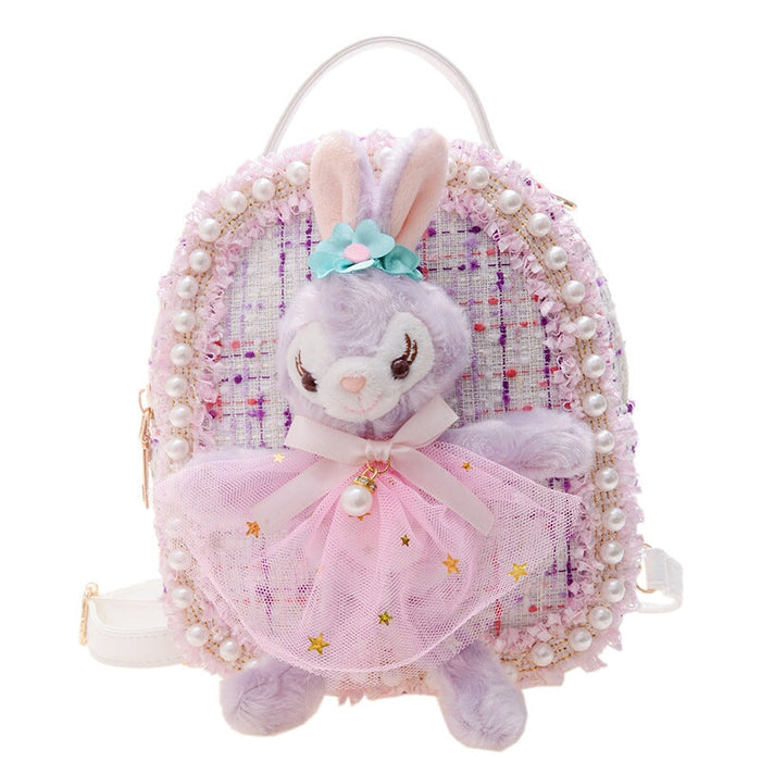 Wholesale woolen children's cotton and linen pearl backpack JDC-BP-GSHN025 Backpack Bags 浩纳 Wholesale Jewelry JoyasDeChina Joyas De China