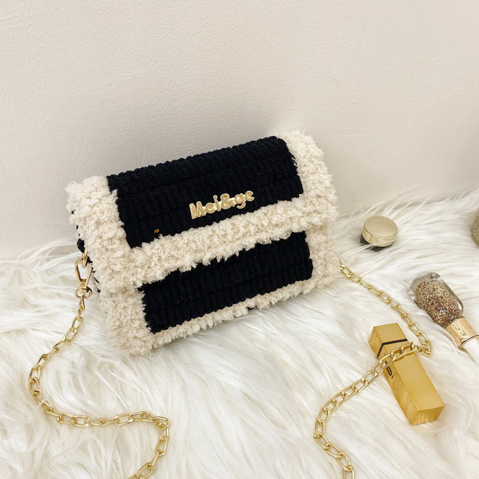 Wholesale woven DIY wool shoulder bag JDC-SD-MF028 Shoulder Bags 满丰 black Wholesale Jewelry JoyasDeChina Joyas De China