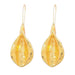 Wholesale yellow alloy leaf earrings. JDC-ES-JL930 Earrings 氿乐 Wholesale Jewelry JoyasDeChina Joyas De China